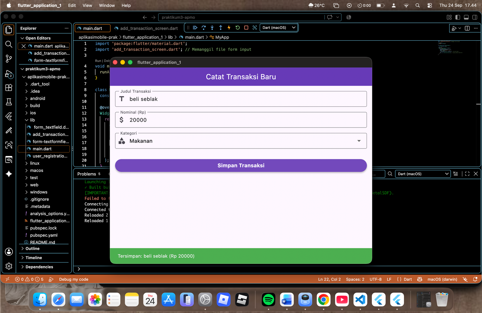 Pengujian Dropdown Kategori Terbuka